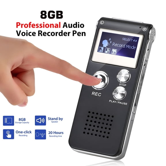 GJX 2026 New Digital Voice Recorder,8Gb Voice Activated Recorder with Playback,Mini Audio Recorder for Lectures,Meetings,Interviews,Portable Tape Dictaphone with Usb,Mp3