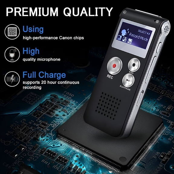 GJX 2026 New Digital Voice Recorder Voice Activated 2000 Tracks 8Gb Voice Recorders for Meetings,Lectures,Interviews,Lectures