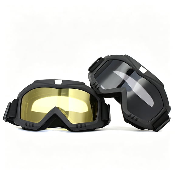 GJX 2026 New Dirt Bike Goggles Motorcycle Goggles 2 Pack Atv Goggles Riding Goggles Ski Goggles Windproof Glasses Racing Goggles for Adults Men Women Youth Kids Dirtbike Goggles