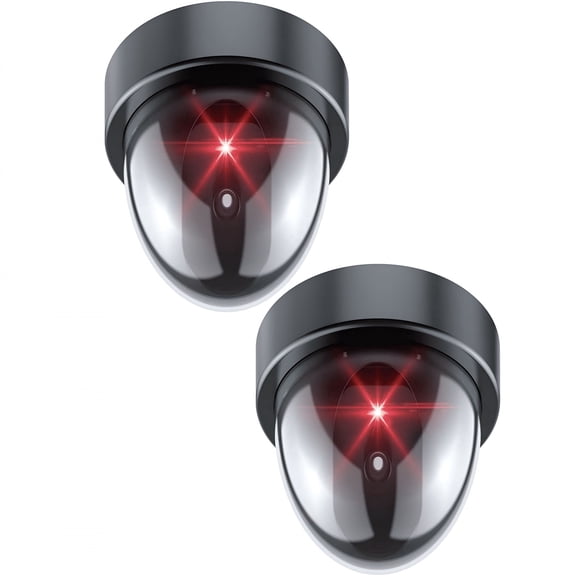 GJX 2026 New Dummy Camera Fake Security Cctv Dome Camera with Flashing Red Led Light Fake Security Cameras 1 Pk,Home,Office,Store,Property Protection,Surveillance Decor