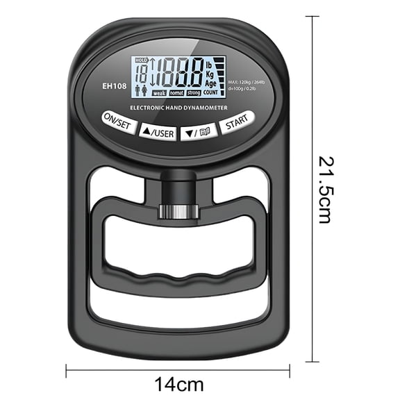 GJX 2026 New Electric Grip Strength Tester Led Display Hand Grip Dynamometer Adjustable Gripper Trainer Handheld Grip Measurement Meter Hand Grip Power Strengthener Exerciser