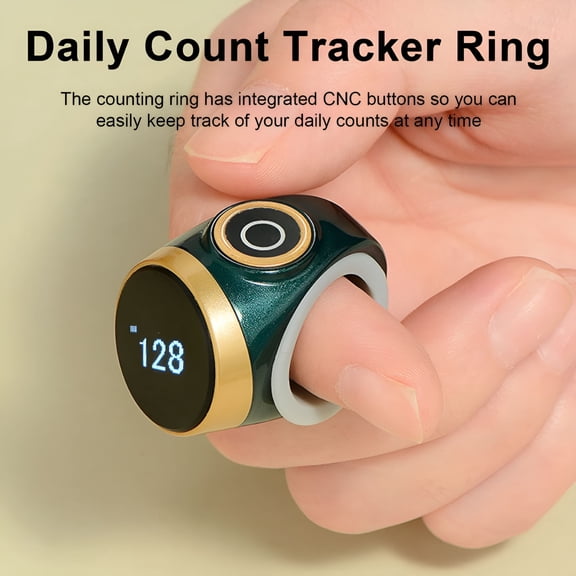 GJX 2026 New Electronic Smart Tally Counter Waterproof Adjustable Digital Display Rechargeable Reminder Finger Counter
