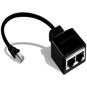 GJX 2026 New Ethernet Splitter Rj45 Male to Dual Rj45 Female Ethernet Adapter Modular Plug for Network Expansion,Home Office,Internet Setup,Data Transfer,Device Connection.