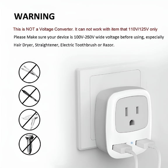 GJX 2026 New European Travel Plug Adapter,Europe Power Plug with 2 Usb Ports,Type C Outlet Adaptor Charger for Us to Most of Europe for Travel, Home, Office, Hotel