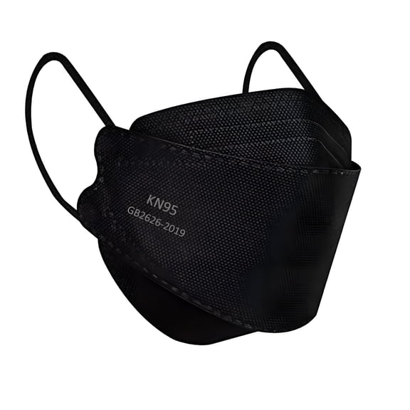 GJX 2026 New Face Masks for Adults 50 Pack,Individually Wrapped,5-Ply Black Disposable Face Mask Against Pm 2.5 Smoke & Dust,Filtration Efficiency 95%
