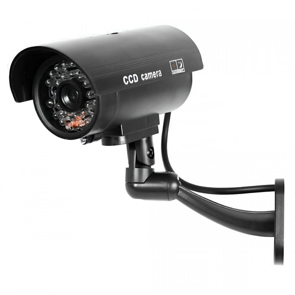 GJX 2026 New Fake Surveillance Camera Simulation Monitor with Led Flashing Light Outdoor and Indoor Use for Homes Business Supermarket School for Office,Warehouse,Garage,Apartment