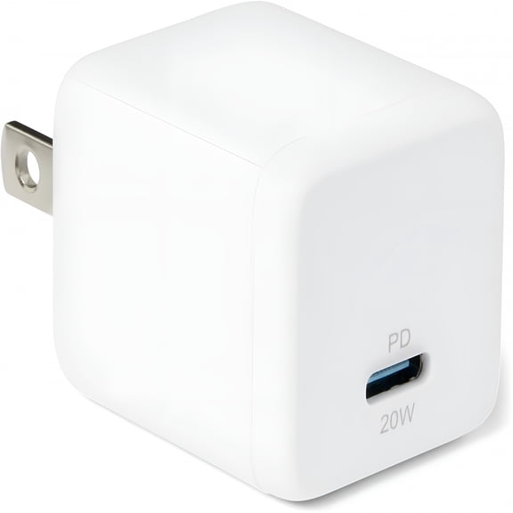 GJX 2026 New Fast Charging Usb C Nano Gan Wall Charger,20W 1-Port Pd 3.1 for Tablets Phones,For Home,Office,Travel,Daily Use,White