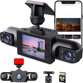 GJX 2026 New 2026 New Full View Dash Cam Front&Rear Inside,4 Channel Dashcam 1080P Full Hd Dash Camera for Cars with Infrared Lamps Night Vision G-Sensor,Parking Mode(Upgraded VersionFour Sides)