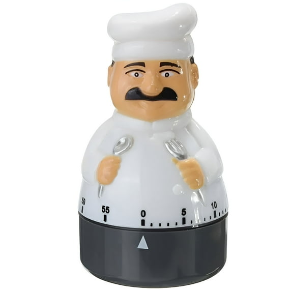 GJX 2026 New Funny Chef Timer,Kitchen 60 Minute Timing Countdown Timer,Home Baking Cooking Steaming Manual Timer Mechanical Timer for Kitchen,Baking,Cooking,Classroom,Study