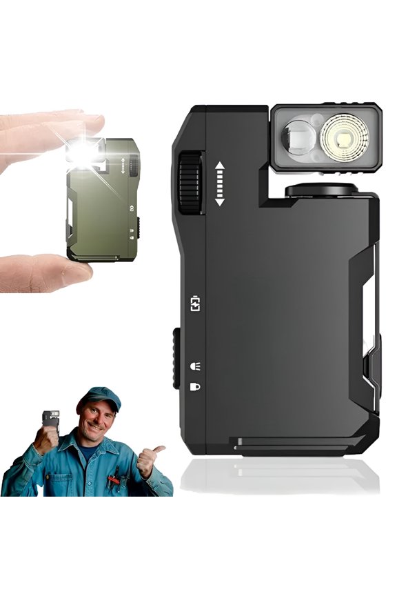 2026 New G5 Rechargeable Edc Flashlight,New G5 Mini Flashlight,3 Modes 400 Lumens Edc Flashlight with Rgb,180Rotation,Dual Light,Petite Flat Keychain Flashlight for Camping and Emergency