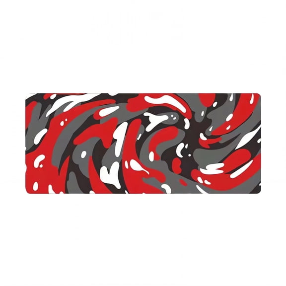 GJX 2026 New Gaming Mouse Pad Non-Slip Embossed Surface Large Mouse Pad Slim and Portable Keyboard Mats for Desk Style2 12"X35" for Gaming Office Work Computer Use Desk Setups Casual Browsing.