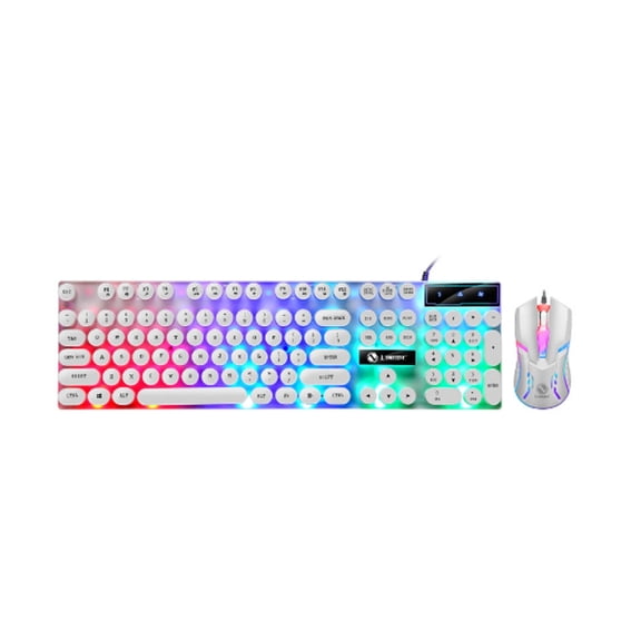 GJX 2026 New Gaming Mouse and Keyboard Led Lighting Mouse and Keyboard Mechanical Feel Keyboard for Gaming Streaming Esports