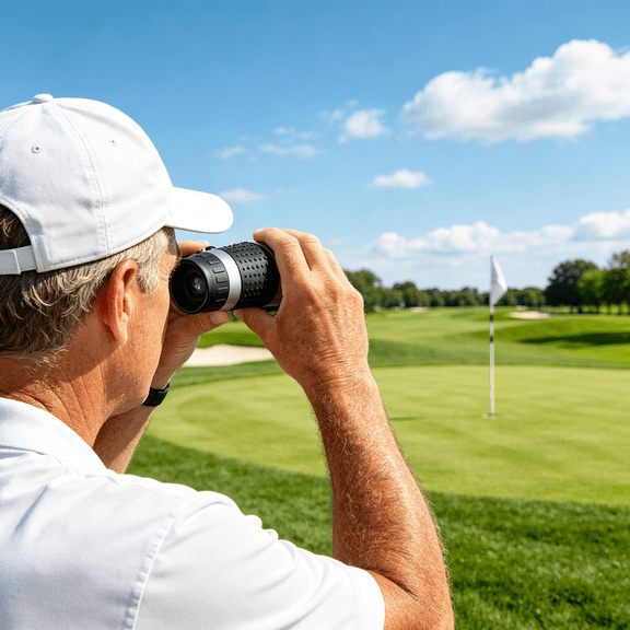 GJX 2026 New Golf Rangefinder 7X Magnification Range Finder with Hanging Holes Distance Measu Instrument for Shooting, Camping, Hunting