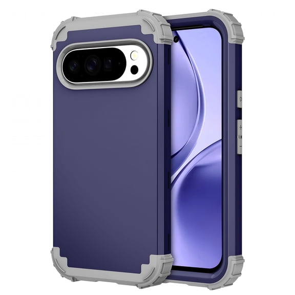GJX 2026 New for Google Pixel 10 /10 Pro Case,Heavy Duty Military Grade Drop Protection Hybrid Cover,Rugged Shockproof Dustproof Triple-Layers Tough Phone Case for Google Pixel 10 /10 Pro,Darkblue