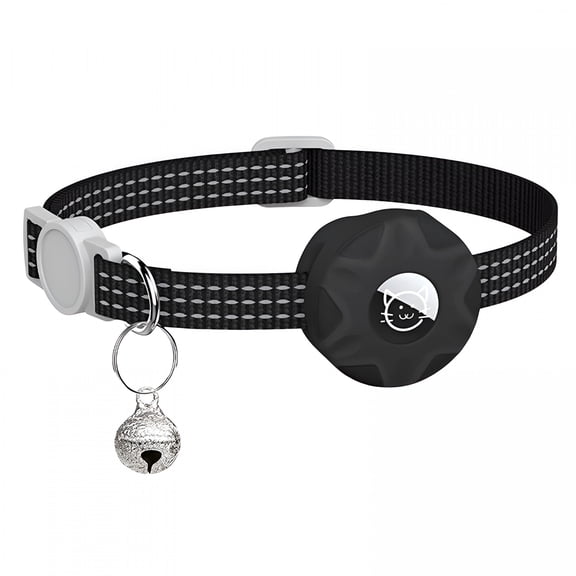 GJX 2026 New Gps Tracker for Dogs Cats Smart Pet Gps Tracker Mini Real-Time Pet Locator Waterproof Lightweight Locator with 1-Year Battery Track History | Android and Ios Universal Black 1 Pc