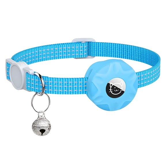 GJX 2026 New Gps Tracker for Dogs Cats Smart Pet Gps Tracker Mini Real-Time Pet Locator Waterproof Lightweight Locator with 1-Year Battery Track History,Android and Ios Universal,Blue 1 Pc