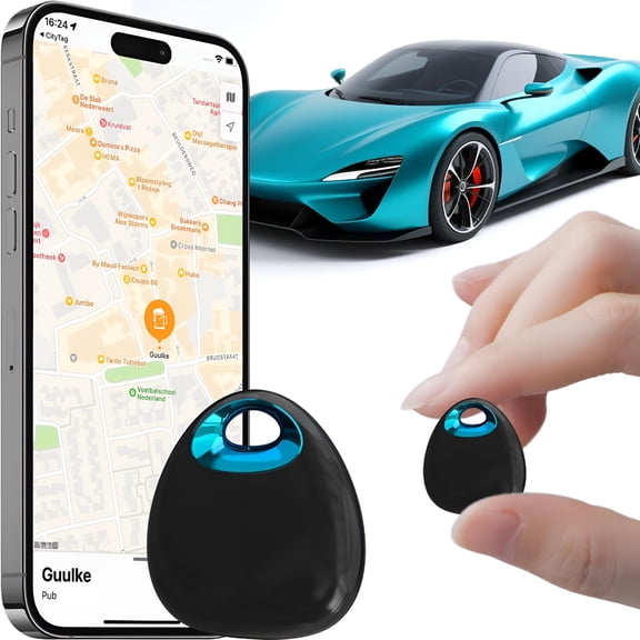 GJX 2026 New Gps Tracker for Vehicles Cars Kids&Pets Real-Time Global Coverage No Sim Card/No Subscription Long Standby Mini Waterproof Portable Tracking Device for Dogs Elderly&Assets(Android&Ios)