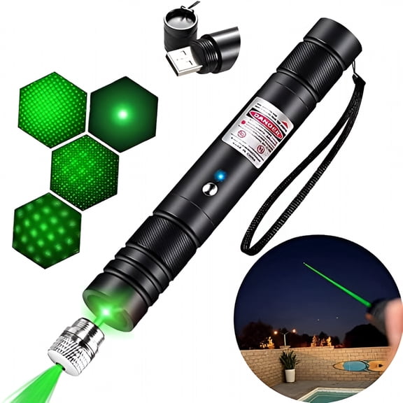 GJX 2026 New Green Laser Pointer Long-Range Laser Pointer High Power-Rechargeable Laser Pointer for Hiking,High Power Laser Pointer Presentations & Outdoor Use High Power Laser