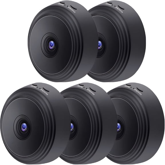 GJX 2026 New Guardhouse Camera,Magnetic Mini Security Camera with Audio Wireless,Wifi Cameras for Home,Office,Garage,Shop Outdoor 1080P Hd,Night Vision (5Pcs)
