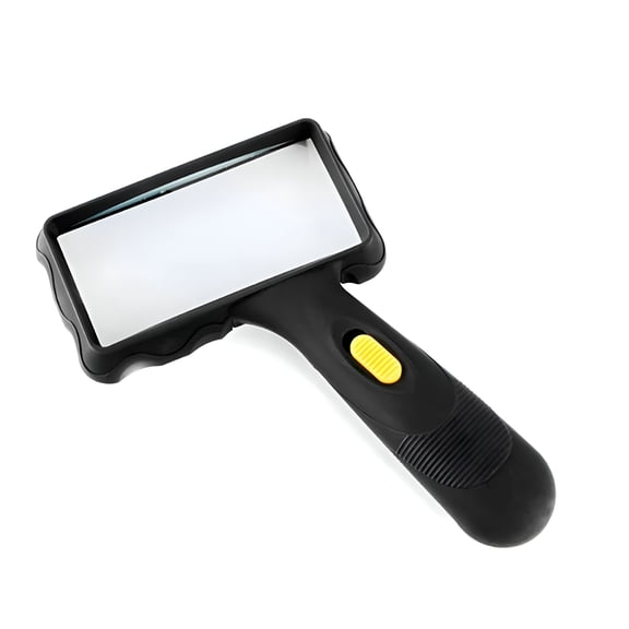 GJX 2026 New Hand-Held Rectangular Magnifying Glass,Light Magnifier,Reading Magnifying Glass for Seniors,Low Vision,Macular Degeneration for Reading,Hobbies,Detailed Work,Everyday Use.