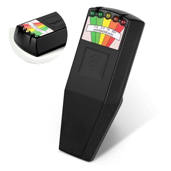 GJX Emf Meter Ghost Hunting: Emf Meter Radiation Detector for EF RF MF-Handheld Emf Detector for Home and Office Inspections, Black