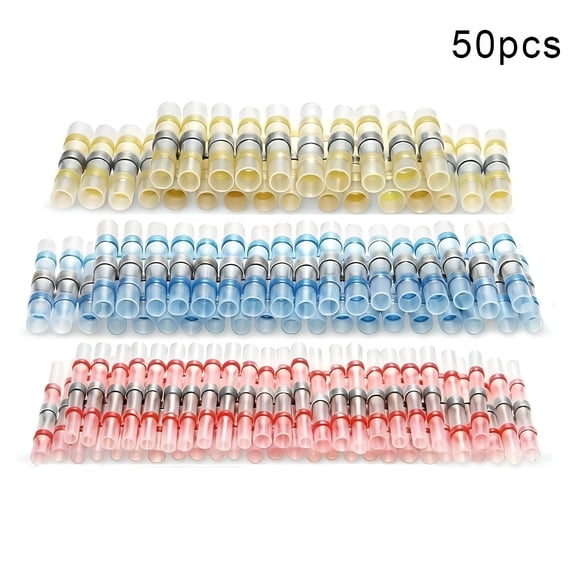 GJX 2026 New Heat Shrink Solder Seal Wire Connectors Crimp Butt Waterproof Terminals for Electrical Wiring, Automotive Repairs, Marine Projects, Home Diy, Outdoor Equipment.