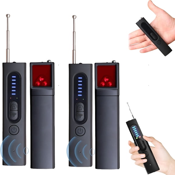 GJX 2026 New Hidden Camera Detector,Camera Detection, New Hidden Camera,5 Levels Sensitivity 4 Modes,30H Working Time,Camera Detector for Hotel/Car/Travel/Indoor(2Pcs)