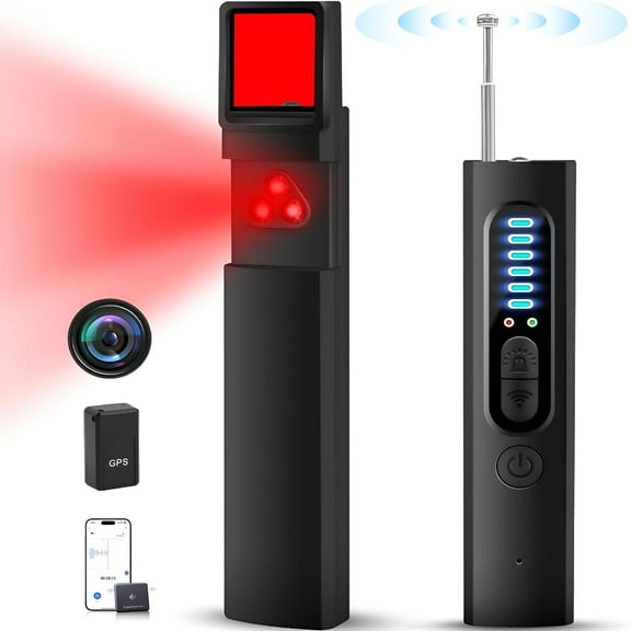 GJX 2026 New Hidden Camera Detectors,Anti-Spy Camera Detector,Hidden Device Gps Detector,Bug Detector,Rf Wireless Signal Scanner,Camera Detector for Hotels,Home,Office,5 Levels Sensitivity(Black)