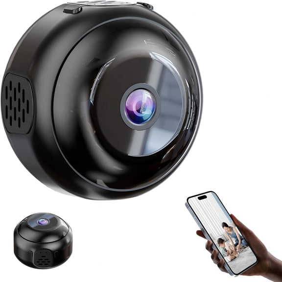 GJX 2026 New Hidden Camera Hd Night Vision No Wifi Or Electricity Required,Security Mini Camera,Tiny and Installs in 1 Second,Remote Real-Time Viewing,Indoor/Outdoor Night Vision Cam