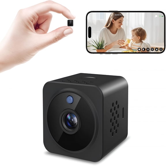 GJX 2026 New Hidden Camera Spy Camera,4K Hd Mini Nanny Cam for Home/Office with Night Vision,App Control Wifi Indoor Security Cameras,Motion Detection,Wireless Remote Viewing Cam