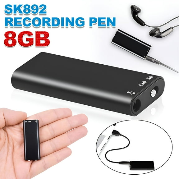 GJX 2026 New Hidden Mini Audio Voice Recorder Listening Device 96 Hours 8Gb Bug Recording for Surveillance,Personal Security,Meetings,Interviews,Evidence Gathering,Discreet Listening