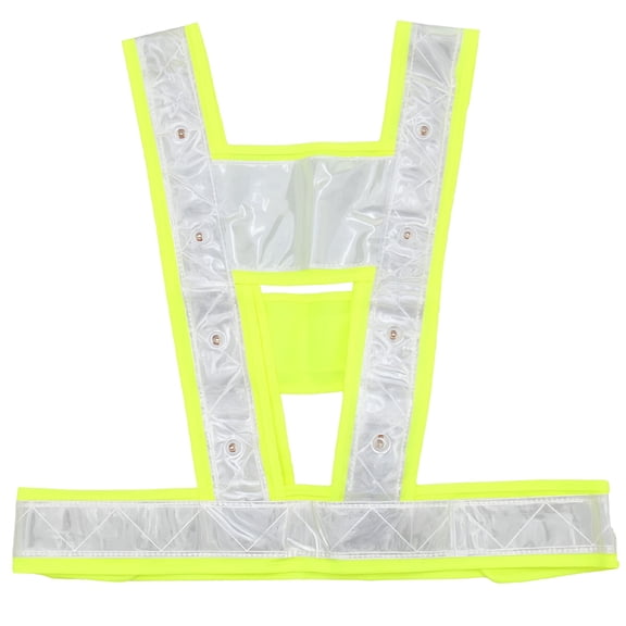 GJX 2026 New High Visibility Industrial Safety Vest Reflective Hi Vis Vest with Reflective Stripes and Led Lights for Construction,Roadwork,Cycling,Running(Yellow)