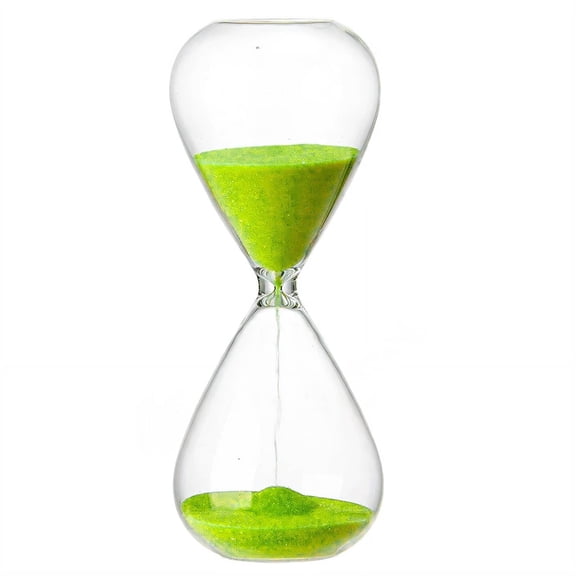 GJX 2026 New Hourglass,Glass Smooth Sand Timer - No Clogging,Exquisite Colored Sand Hourglass,For Home,Office,Study,Yellow