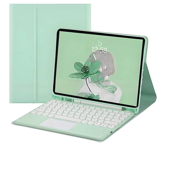 GJX 2026 New for Ipad 7Th Generation Case with Keyboard,Bluetooth Keyboard for Ipad 8Th Generation Case with Keyboard,Quick Response for Ipad Keyboard 9Th Generation,Army Green