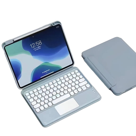 GJX 2026 New for Ipad Mini 6 Case Magnetic Design for Clicks Keyboard Iphone Case Easy Installation for Ipad Mini Keyboard for Office Travel Study Blue
