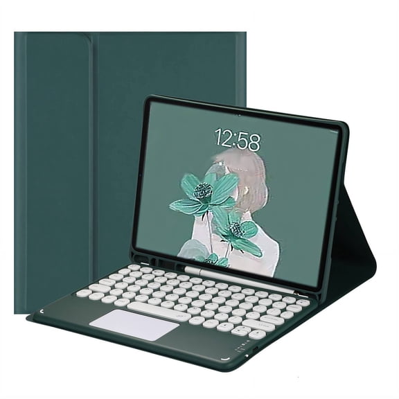 GJX 2026 New Keyboard Case Precise Cut-Out Design Case with Keyboard Fast Response Keys Compatible with Ipad Mini 2/3/4/5 Keyboard Case for Ipad Green2 for Typing Work Study Travel Home Use