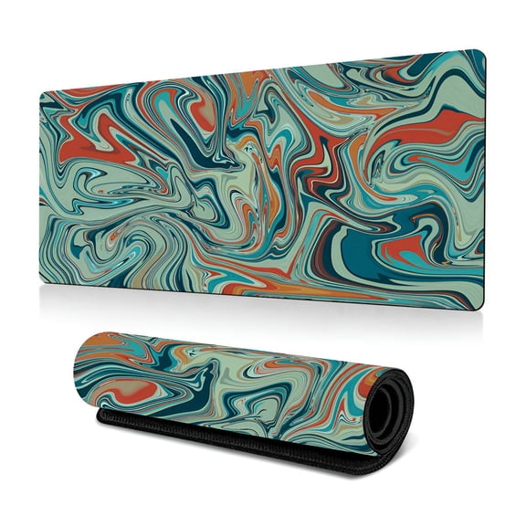 GJX 2026 New Keyboard and Mouse Pad Abstract Ripple Design Mouse Pads for Desk Easy to Clean Gaming Mousepad Multicolor5 for Home Office Gaming Providing Style Comfort and Easy Maintenance.