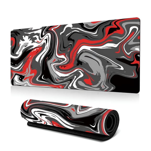 GJX 2026 New Keyboard and Mouse Pad Large Size Mouse Pads for Desk Unique Fluid Art Style Gaming Mousepad Multicolor2 for Gaming Office Work Creative Space Home Office
