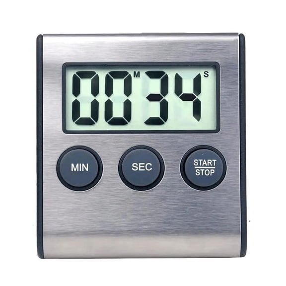 GJX 2026 New Kitchen Timer, Digital Kitchen Timer Magnetic Countdown Kitchen Timer with Loud Alarm Stainless Steel Timer for Kitchen Cooking, Baking, Sports Games