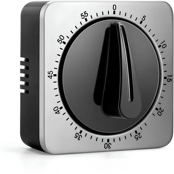 GJX 2026 New Kitchen Timers for Cooking,Chef Cooking Timer Clock Loud Alarm,100% Mechanical Desk Timer-No Batteries Required-Magnetic Backing,Stainless Steel Body-Countdown Reminder Magnetic