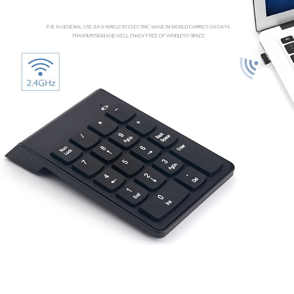 GJX 2026 New Laptop Number Keypad Mini 2.4G Wireless Numeric Keyboard for Pc,Laptop for Data Entry,Accounting,Office Work,Home Office,Remote Work,Business Use