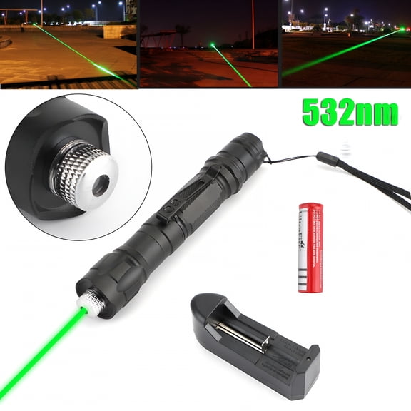 GJX 2026 New Laser Pointer with Charger,Green for Presentations, Teaching, Outdoor Activities, Stargazing, Emergency Signaling, Pointing