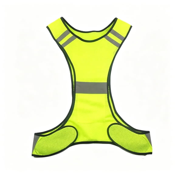 GJX 2026 New Lightweight Breathable Mesh Reflective Vest High Visibility Vest Gear for Running Walking Cycling Jogging Yellow Reflective Vest for Walking