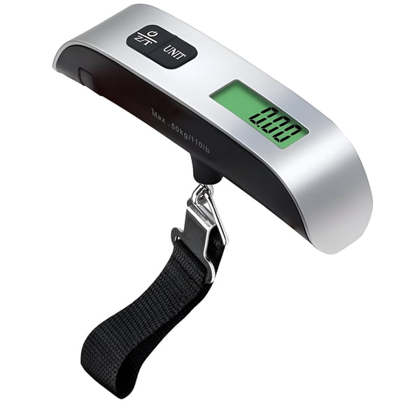 GJX 2026 New Luggage Scale, Suitcase Weight Scale with Hook for Travel Essentials, Digital Portable Hand Hanging Weigher for Bag Tags, 110 Pounds, Heavy Duty