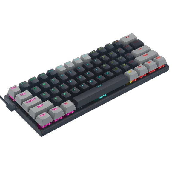 GJX 2026 New Mechanical Keyboard Precision Mechanical Switches 60% Keyboard Programmable Keys Quiet Operation Computer Keyboard for Windows Style 2 for Gaming Typing Office Use Home Setups.