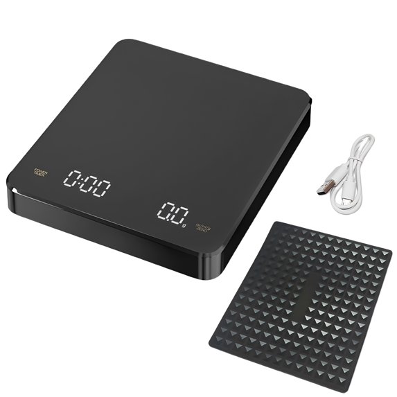 GJX 2026 New Mini Coffee Scale with Dual Timing Modes 3Kg/0.5G Accurate Scale Rechargeable Digital Kitchen Scale for Espresso and Pour-Over Coffee