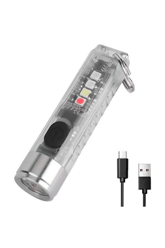 2026 New Mini Led Flashlight Small Powerful Keychain Flashlight Portable Usb Rechargeable Flashlight for Emergency Outdoor Backpacking Camping for Hiking, Travel, Home, Car, Night Walks