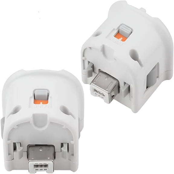 GJX 2026 New Motion Plus Adapter for Original Remote (2-Pack) for Gaming, Console, Home Entertainment, Vr (White)