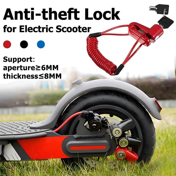 GJX 2026 New Motorcycle Lock Wide Application Anti-Theft Compact Electric Scooter Disc Brake Lock for Electromobile for Scooters,Motorcycles,E-Bikes,Parking,Travel,Secure Storage.