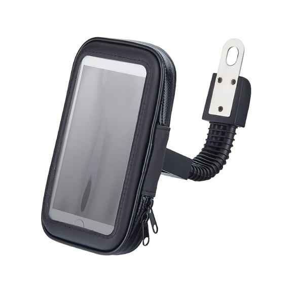GJX 2026 New Motorcycle Universal Phone Mount Holder Waterproof Motorcycle Cell Phone Holder with Rain Cover 360 Rotation Motorbike Rearview Mirror Mount Xl Size,Fits All Mobile Phones&Gps Devices